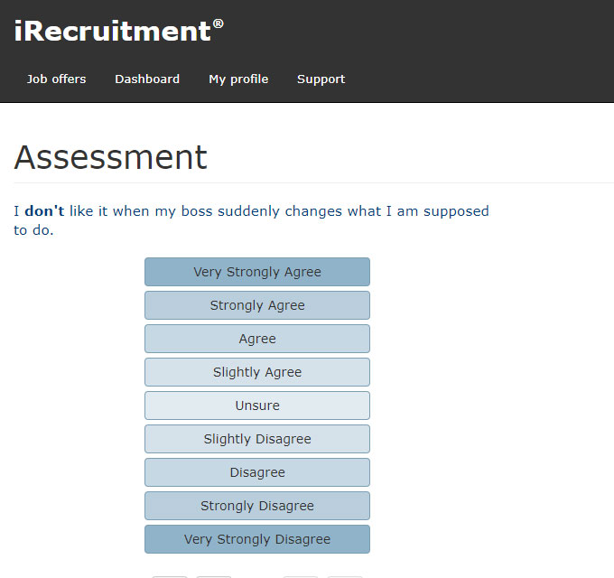 Work style assessment